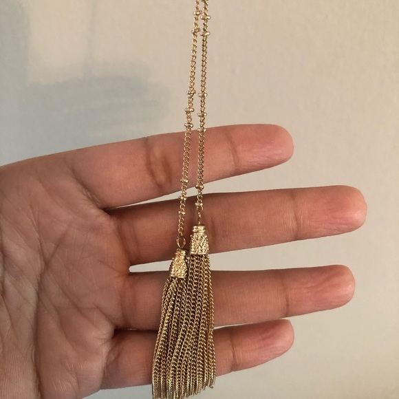 Gemstone Semi precious tiered necklace gold - Picture 7 of 9